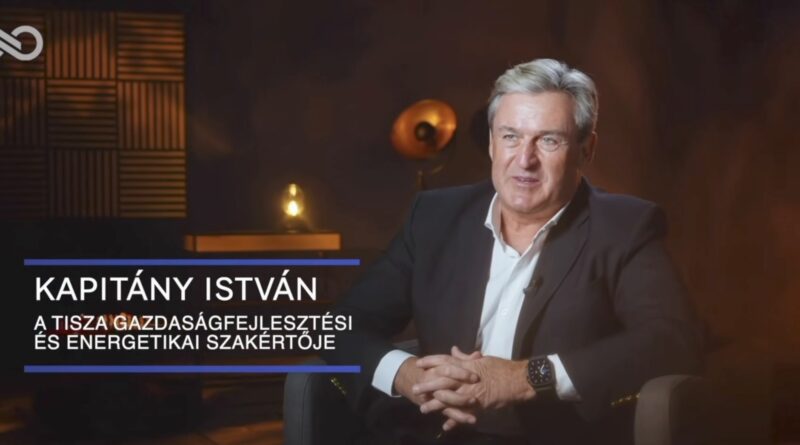 Kapitány István a Tisza Párt gazdaságfejlesztési tanácsadója.
